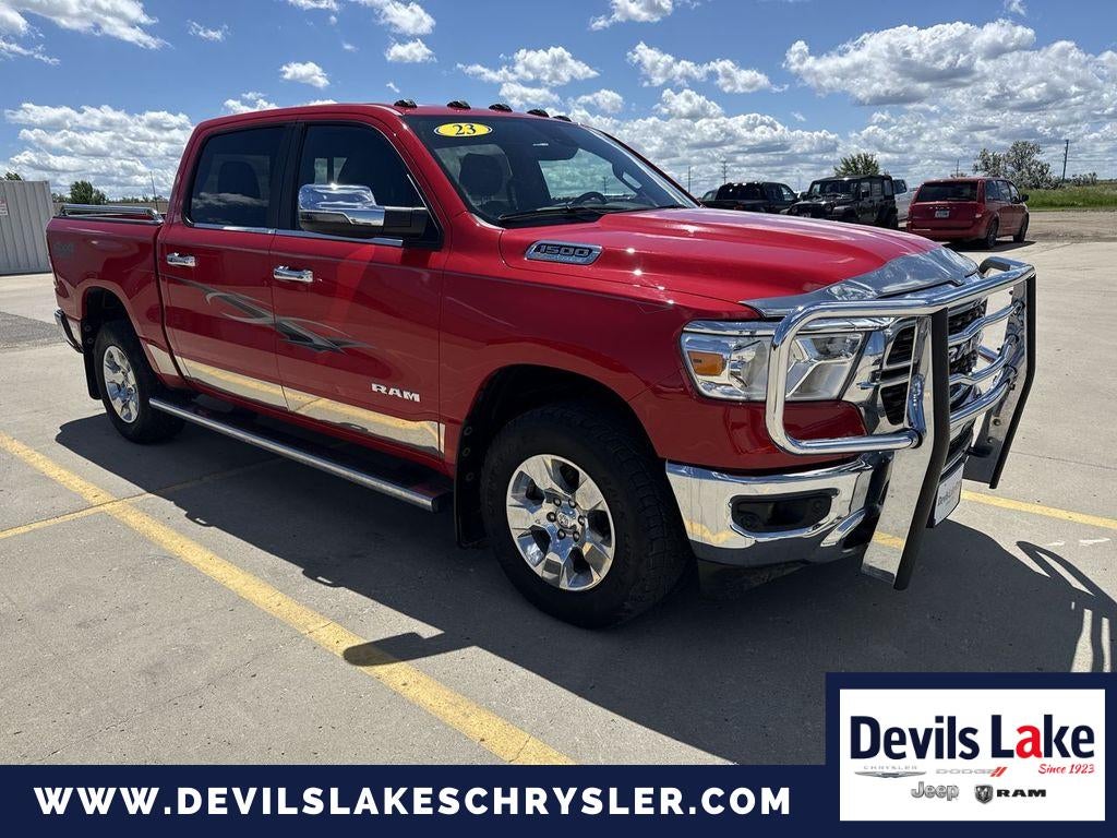 2023 RAM 1500 Big Horn in Flame Red Clearcoat — front three-quarter view
