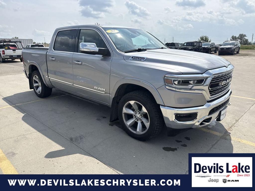 2020 RAM 1500 Limited in Billet Silver Metallic Clearcoat — front three-quarter view