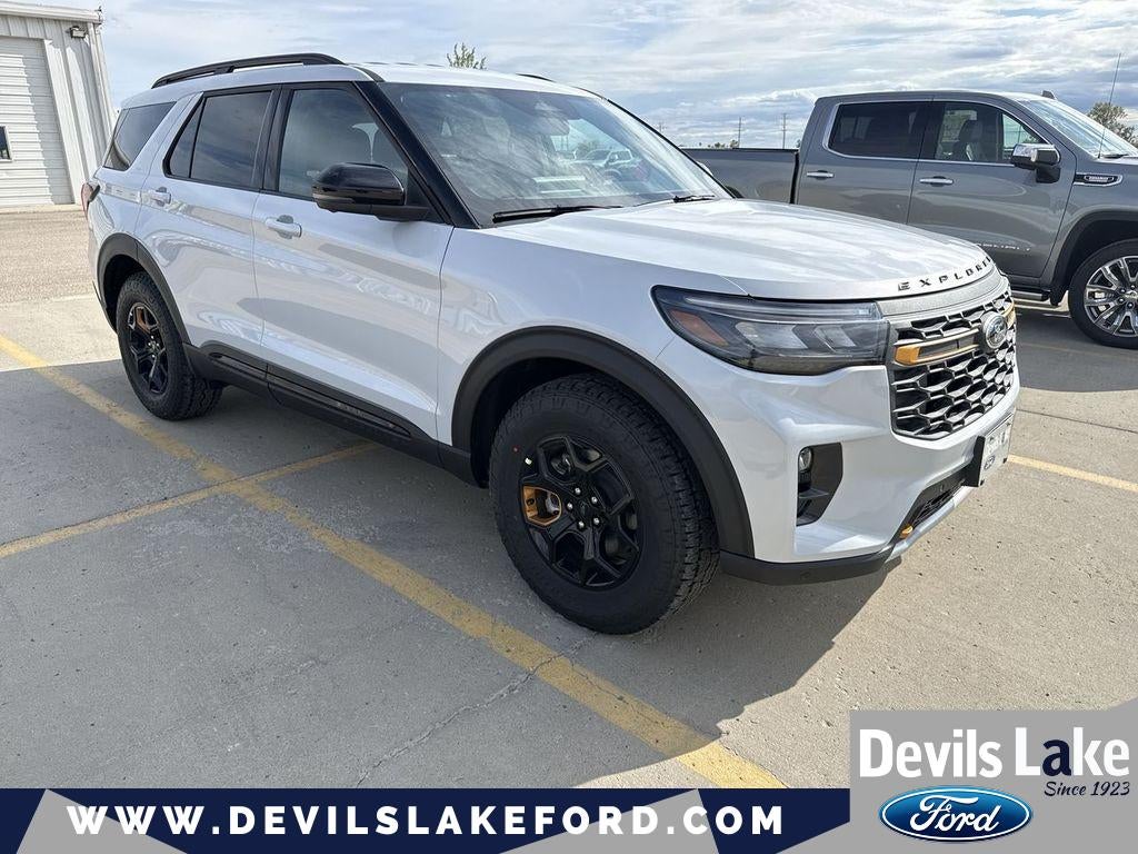 2026 Ford Explorer Tremor in Space White Metallic — front three-quarter view