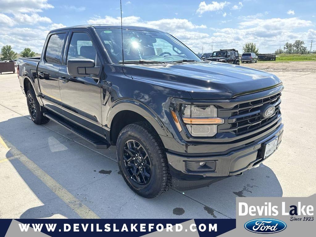 2026 Ford F-150 XLT in Agate Black Metallic — front three-quarter view