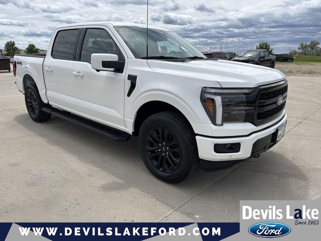 2026 Ford F-150 LARIAT in Star White Metallic Tri-Coat — front three-quarter view