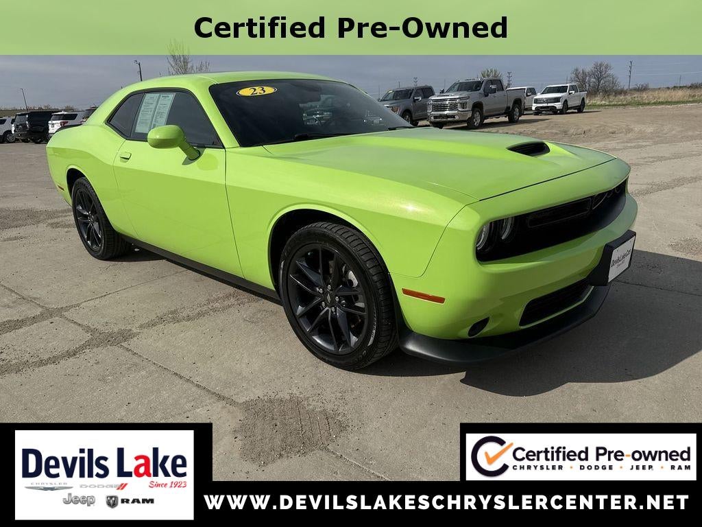 2023 Dodge Challenger GT in Sublime Metallic Clearcoat — front three-quarter view