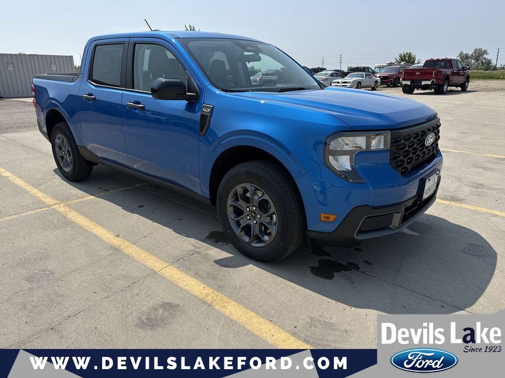 2026 Ford Maverick XLT in Velocity Blue — front three-quarter view