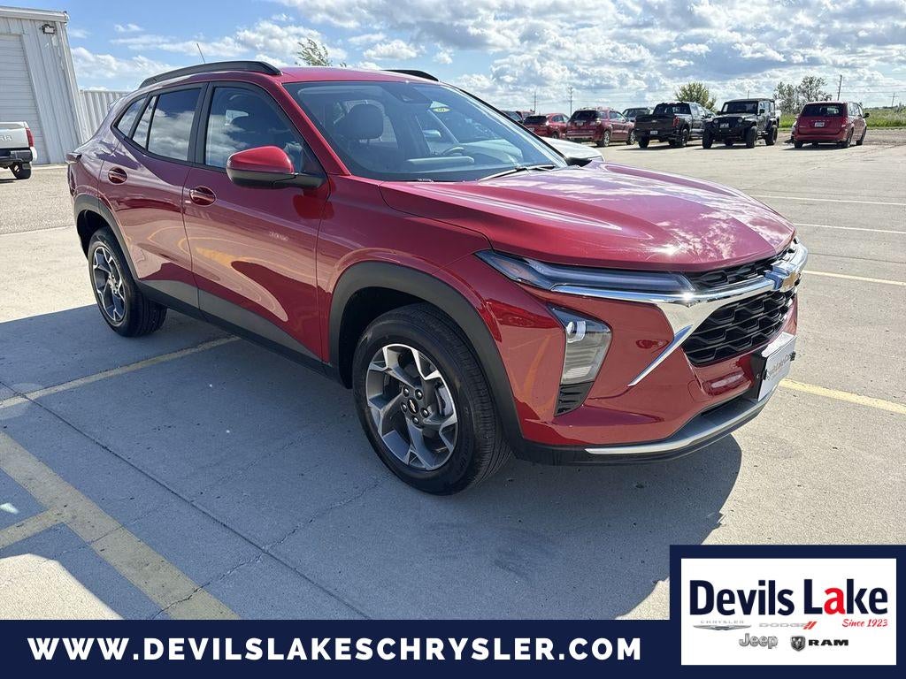 2026 Chevrolet Trax LT in Apex Red — front three-quarter view